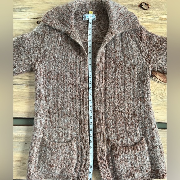 Vintage Mr. Poodle 100% Virgin Wool Pocketed Open Front Cardigan - Picture 8 of 9